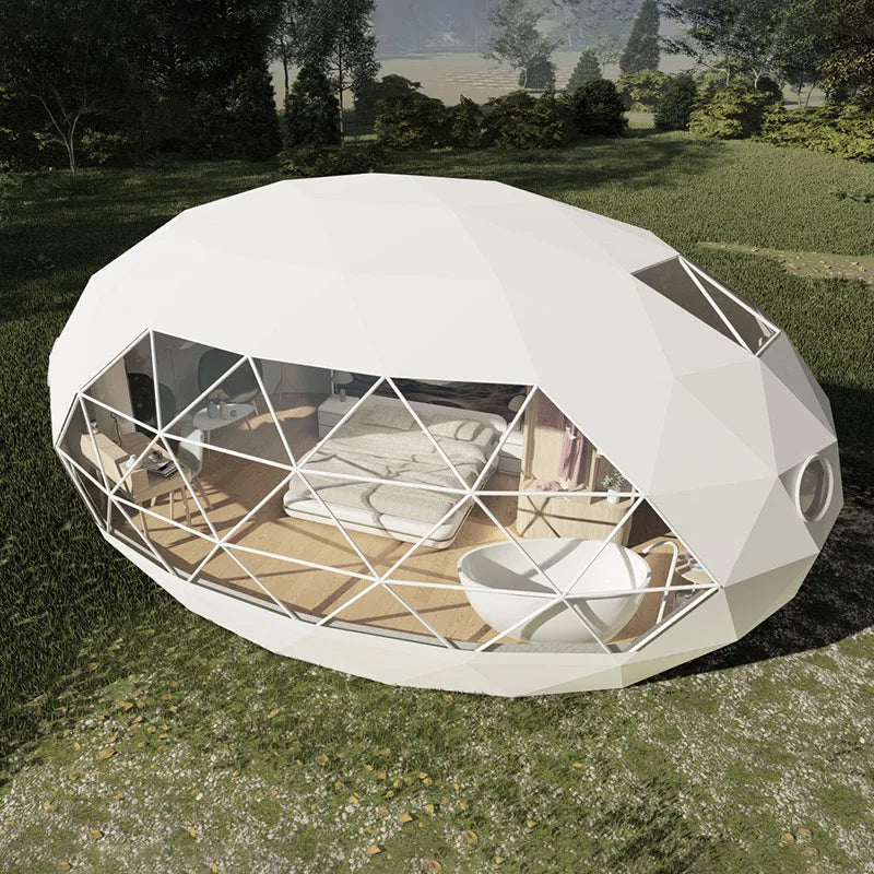 Transparent Egg-shaped Hotel Tent Outdoor Camping Starry Sky Tent Hotel Homestay Creative Spherical Tent Manufacturer Cabin