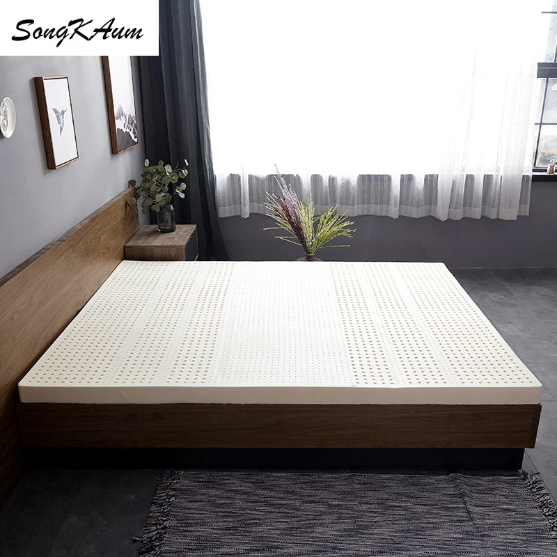 SongKAum 100% Natural latex Mattresses high quality Slow Rebound Tatami Five-star Hotel Mattress With 100% Cotton Cover