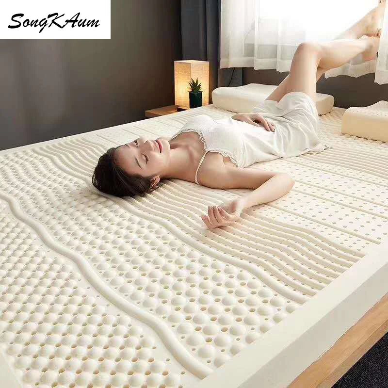 SongKAum 100% Natural latex Mattresses high quality Slow Rebound Tatami Five-star Hotel Mattress With 100% Cotton Cover