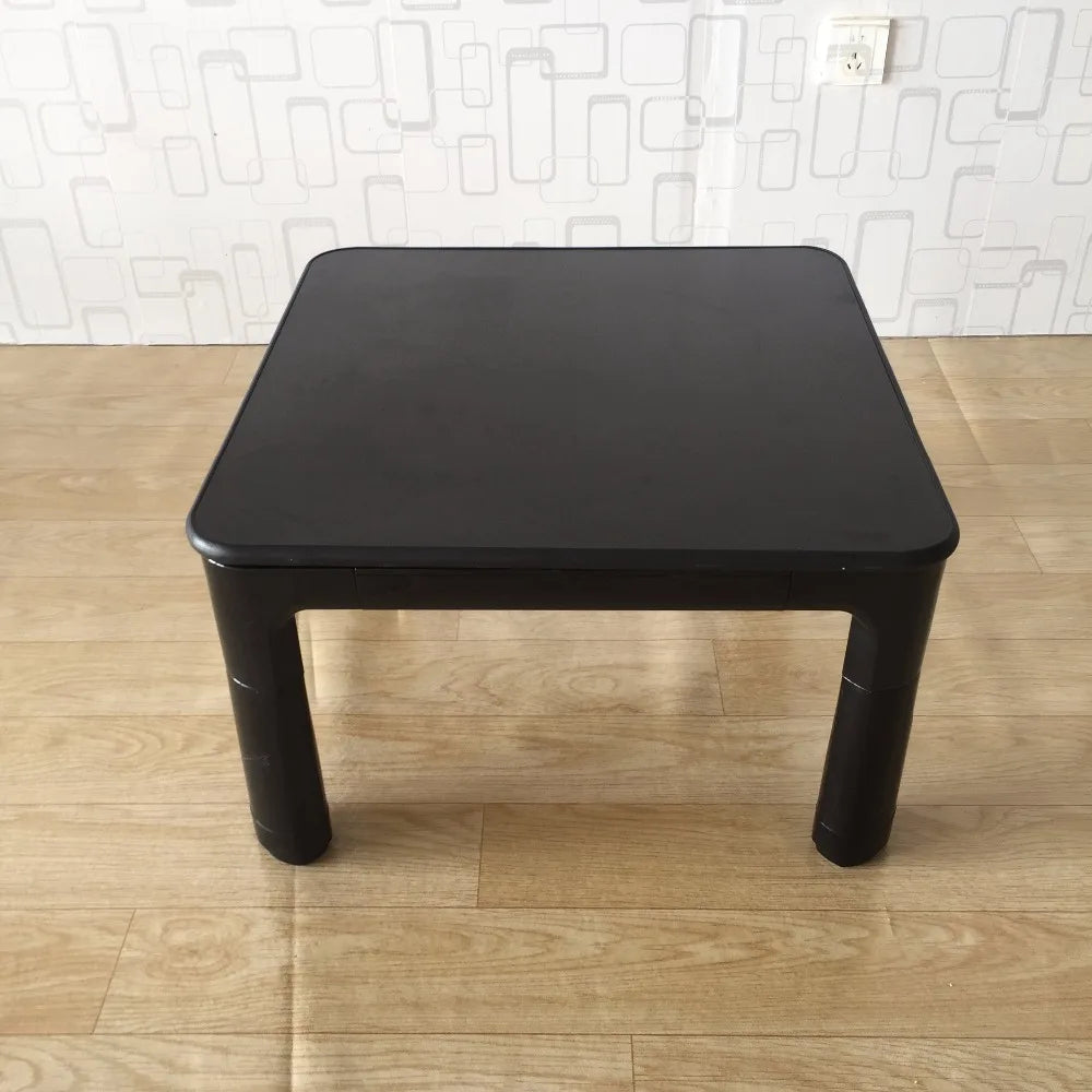 Patas de mesa Kotatsu japonesas, plegables, reversibles, con parte superior en blanco y negro, para sala de estar, mesa baja de centro con calefacción y calentador de pies