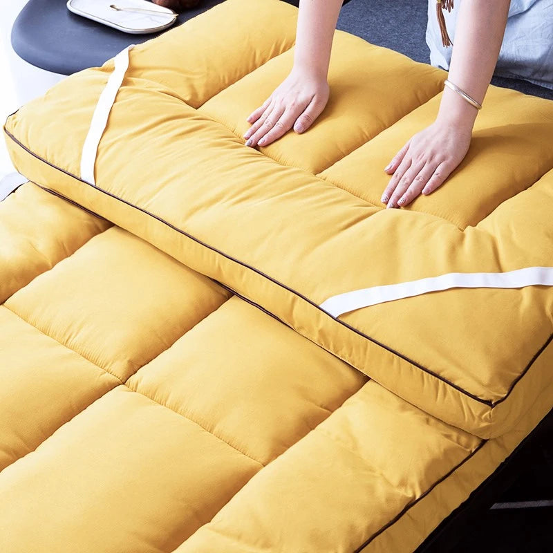 Tissu de haute qualité, finition soignée, sensation d'épaississement, matelas hôtel cinq étoiles, housse en coton Tatami pliable, taille double, king, queen