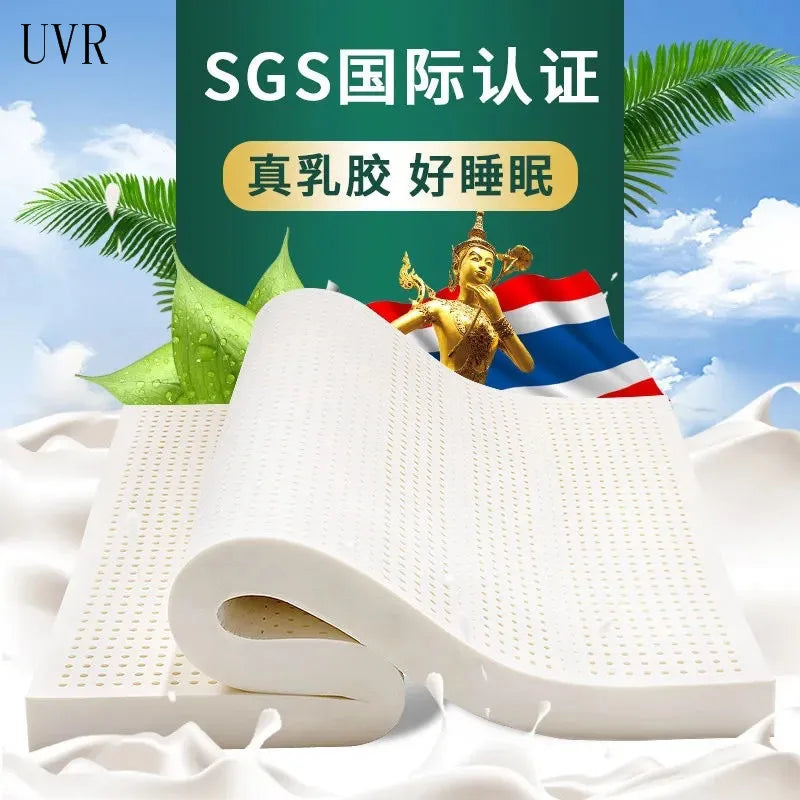 UVR High Quality 100% Natural Latex Tatami Mattress Slow Rebound Hotel Special Single Double Mattress With White Inner Cover