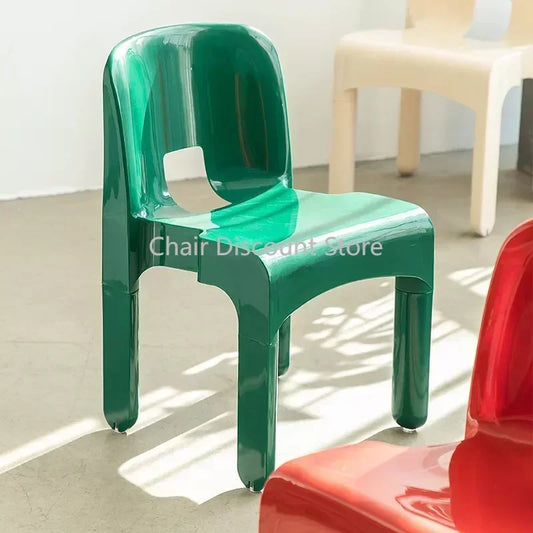 Back Support Green Chairs Dining Garden Plastic Cute Designer Kids Dining Lounge Chair Nordic Cadeira De Varanda Home Furniture