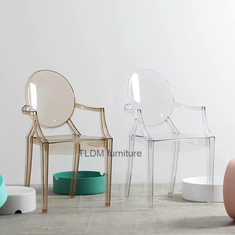 Transparent Nordic Chairs Living Room Italian Lounge Plastic Acrylic Ergonomic Dining Chair Salon Party Muebles Hogar Furniture