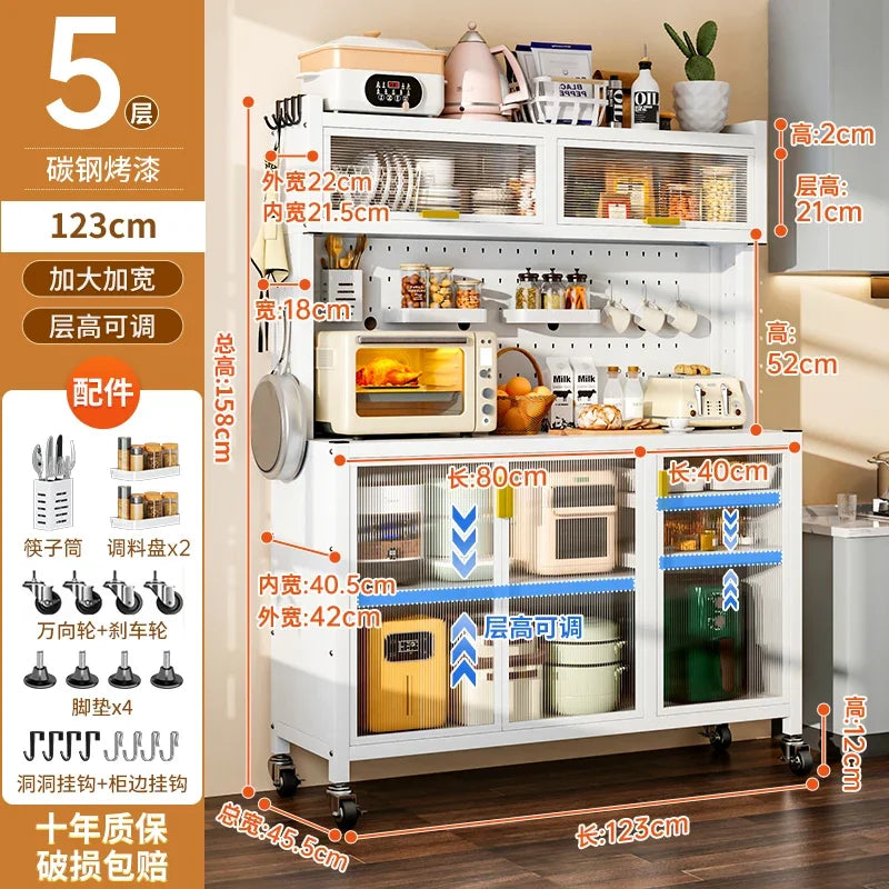 Iron Cabinet Folding Kitchen Melamine Metal Storage Central Island Complete Built-in Removable Drawers Corner Wood Furniture