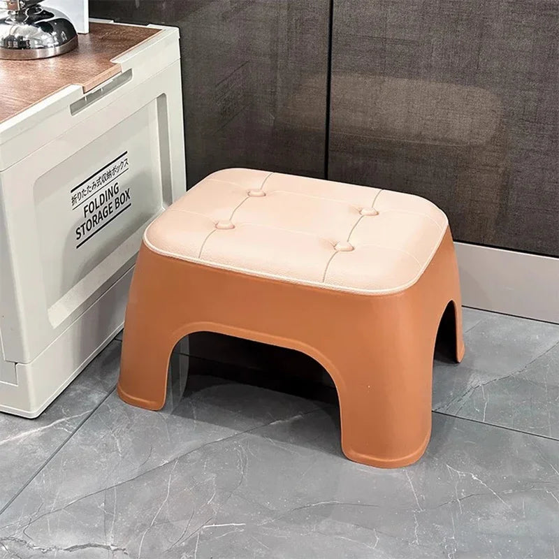 Small Stools Household Low Stools Living Room Thickened Plastic Stackable Benches Durable Doorways Changing Shoes Furniture