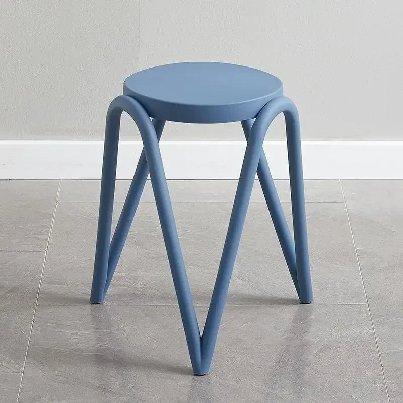 WHITE Stools 1pcs  Cheap Aesthetic New Style Makeup Stools Fashionable Luxury Advanced Home Furniture