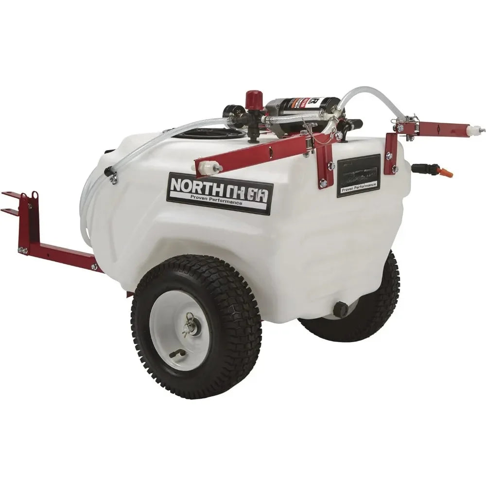 Tow-Behind Trailer Boom Broadcast and Spot Sprayer - 21-Gallon Capacity, 2.2 GPM, 12 Volt DC  spray bottle