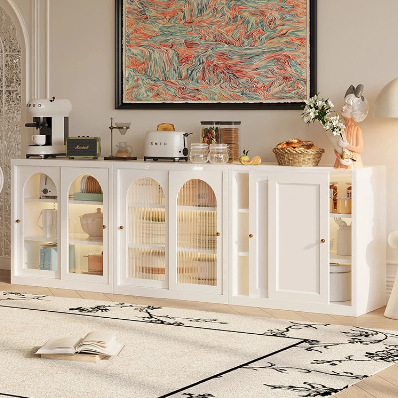 White Lounge Cabinet Sideboard Kitchen Cupboard Living Room Chairs China Dining Chests Drawers Modern Furniture Vitrina Home