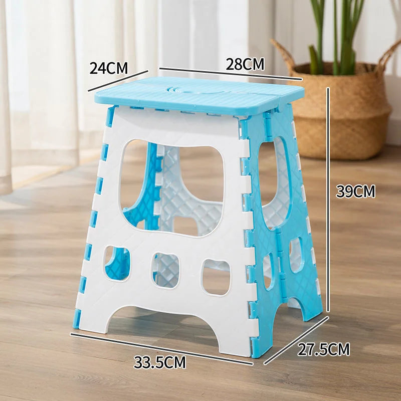 Thickened Plastic Folding Furniture Stool Portable Mini Outdoor Adult Children Chair Bank Train Maza Change Shoe Fishing Stool