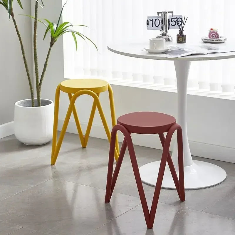 WHITE Stools 1pcs  Cheap Aesthetic New Style Makeup Stools Fashionable Luxury Advanced Home Furniture