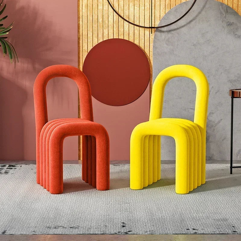 Chaises de salle à manger minimalistes modernes pour hôtels et restaurants, style nordique, douces, confortables, design créatif, meubles multifonctionnels