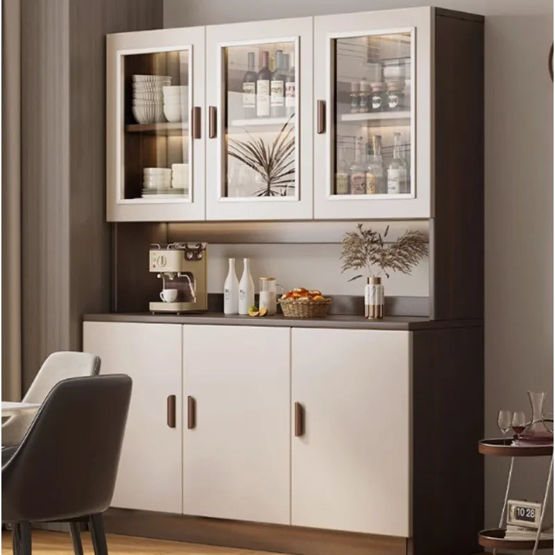 Ensemble complet d'armoires de cuisine Meubles pour micro-ondes Meubles de rangement équipés Armoire de garde-manger indépendante Armoire de rangement en plastique