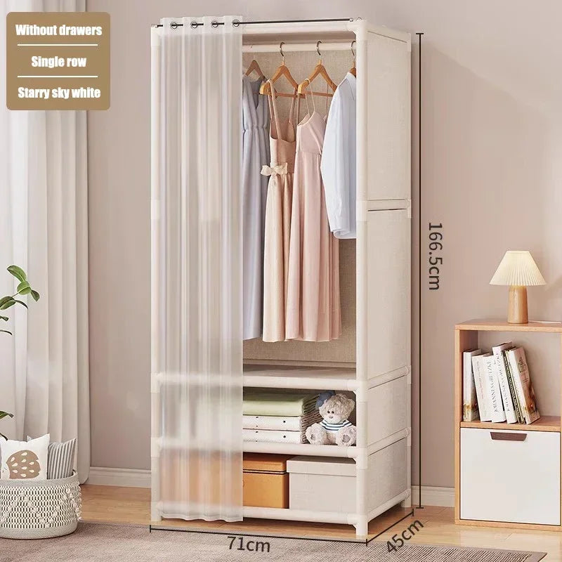 Simple Wardrobe Storage Closet Cabinet Durable Large Capacity Clothe Cabinetdustproof and Economical Wardrobe Bedroom Furniture