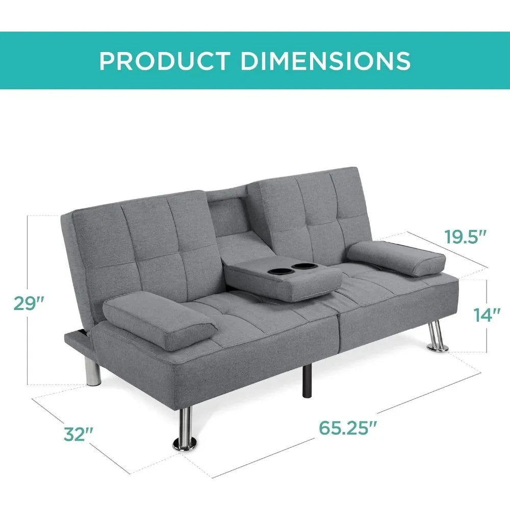 Canapé-lit futon Canapé-lit inclinable pour appartement, dortoir avec accoudoirs amovibles Canapés Rozkładana Canapé minimaliste