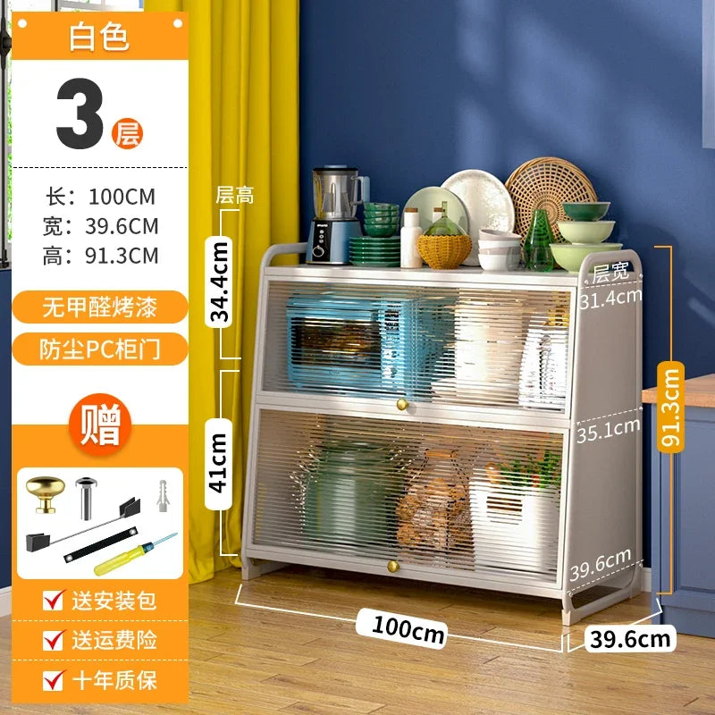 Iron Cabinet Folding Kitchen Melamine Metal Storage Central Island Complete Built-in Removable Drawers Corner Wood Furniture