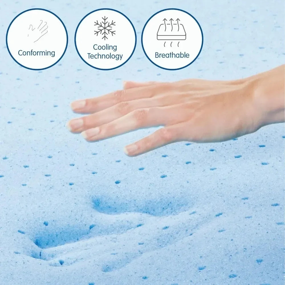 Matelas en mousse à mémoire de forme avec gel, 12 pouces, certifié CertiPUR-US Bed-in-a-Box, sommeil frais et soulagement de la pression, couches de soulagementLM