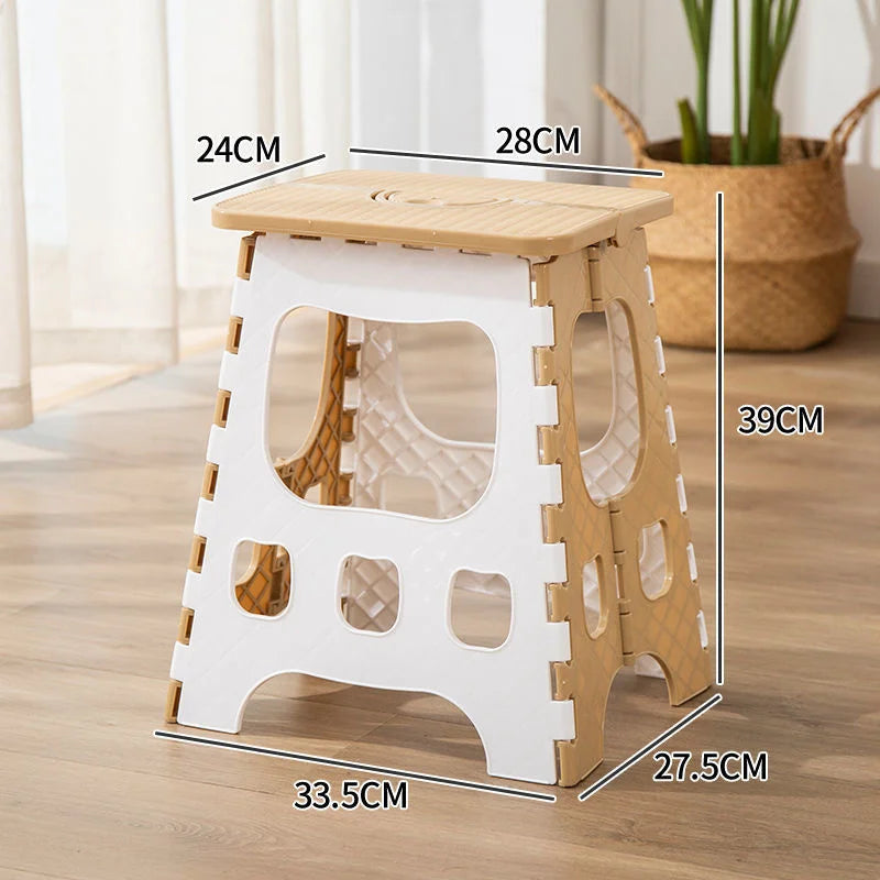 Thickened Plastic Folding Furniture Stool Portable Mini Outdoor Adult Children Chair Bank Train Maza Change Shoe Fishing Stool