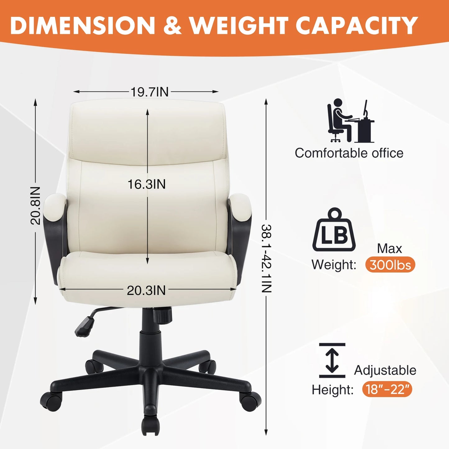 Sillas mecedoras ergonómicas para juegos con acolchado de cuero PU JHK para sala de estar, altura ajustable, ruedas giratorias con soporte lumbar