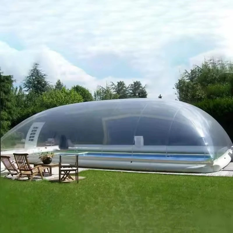 Round Swimming Pool Cover  PCE Waterproof UV Resistant Customized Outdoor Clear Inflatable Dome Fent For Pools