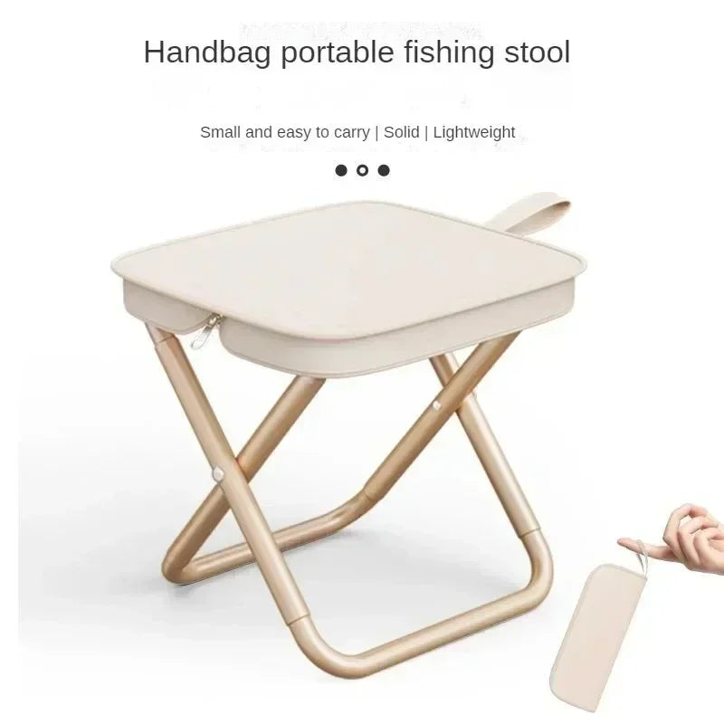 Banc de chaise pliante portable d'extérieur Tabouret de pêche Voyage Camping Maza alliage d'aluminium ultra léger et solide