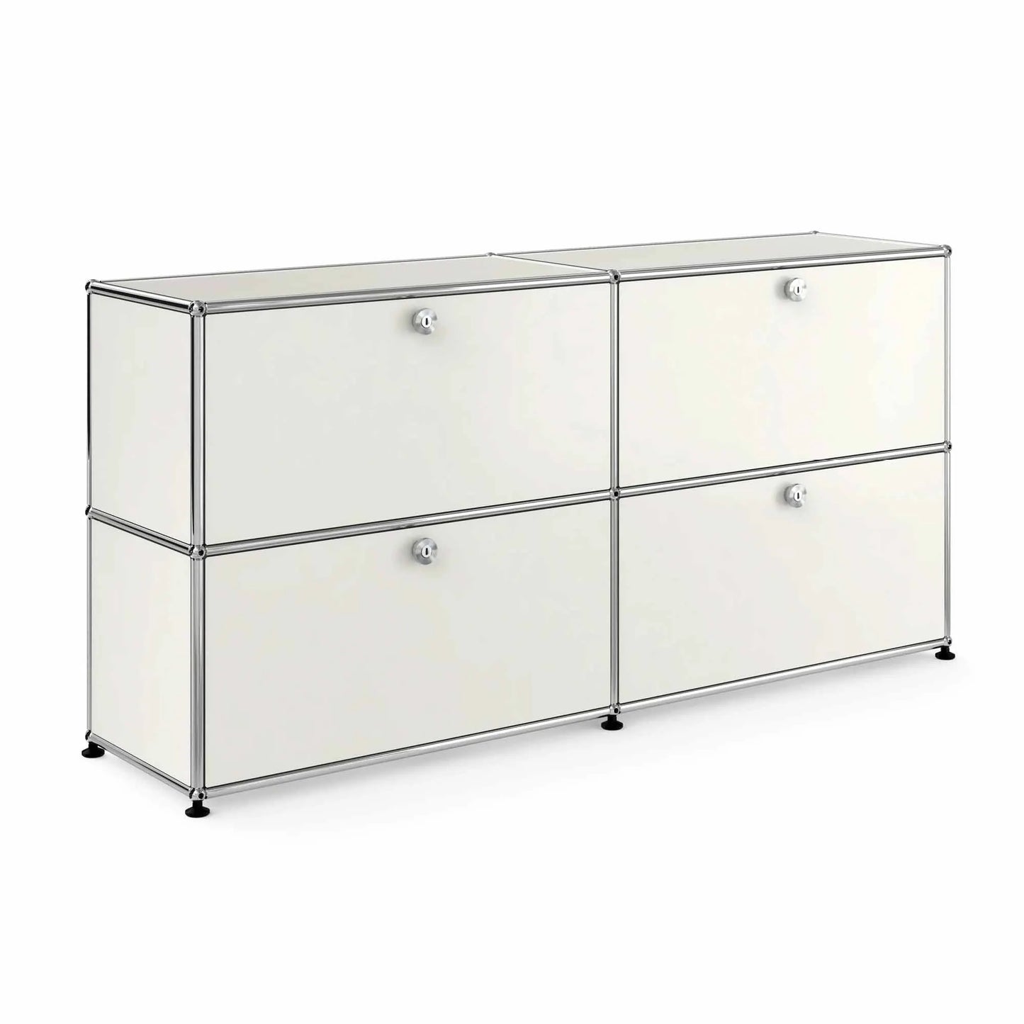 Storage Cabinet Sideboard Haller Cabinet Storage Shelf Modular Furniture Stainless Steel Metal Board Living Room Cabinet-No Keys