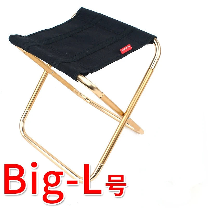 Tabouret pliant grand alliage d'aluminium 7075 chaise pliante portable pour barbecue extérieur pêche camping escalade tabouret chaise portable