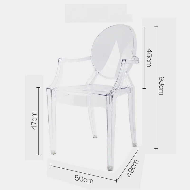 Transparent Nordic Chairs Living Room Italian Lounge Plastic Acrylic Ergonomic Dining Chair Salon Party Muebles Hogar Furniture