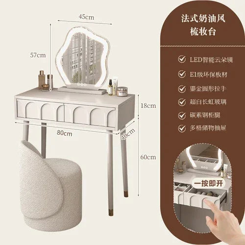 Dresser Stand Makeup Vanity Table Drawer Mirror Women Girls Makeup Table Storage Cabinet Coiffeuse De Chambre Bedroom Furniture