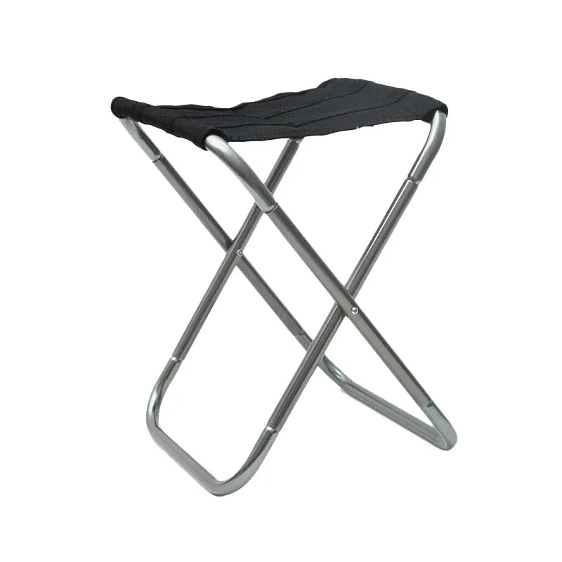 Chaise de camping en plein air Chaise pliante en alliage d'aluminium doré avec sac Tabouret Siège Pêche Camping