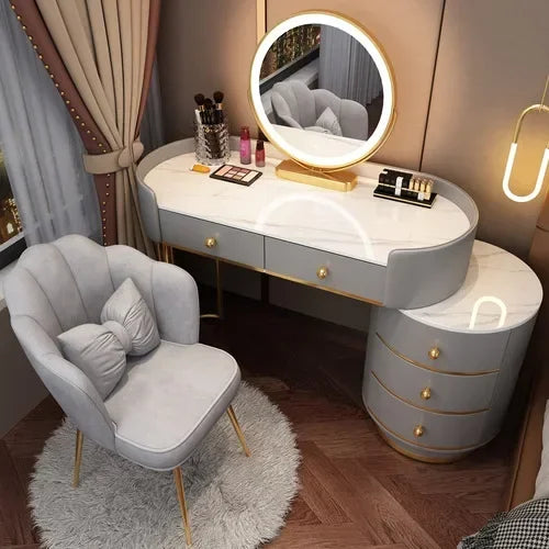 Tocador de maquillaje para niñas, mesa de tocador blanca, escritorio para dormitorio, cajones, almacenamiento, tocador, muebles para el hogar