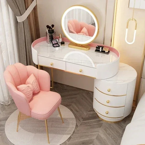 Tocador de maquillaje para niñas, mesa de tocador blanca, escritorio para dormitorio, cajones, almacenamiento, tocador, muebles para el hogar