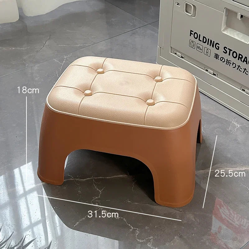 Small Stools Household Low Stools Living Room Thickened Plastic Stackable Benches Durable Doorways Changing Shoes Furniture