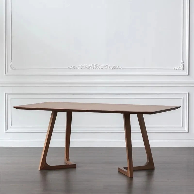 Mesa de comedor italiana de madera de diseño lujoso, mesa de comedor moderna, mesa de comedor nórdica resistente al agua, muebles de cocina