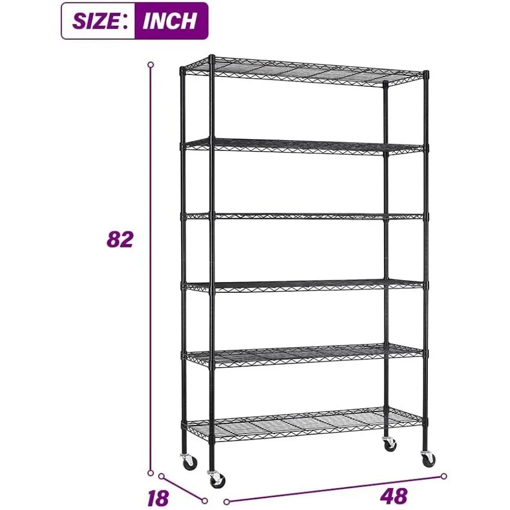 Wire Shelving Unit Storage Cart Metal Shelf Rolling Utility Cart 2100Lbs Capacity with Tier Casters Adjusta furniture sideboard