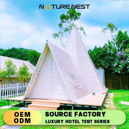 Pyramid Teepee Striangle Tipi Safari Tent High-quality  Waterproof Glamping Living Resort Luxury Hotel party outdoor camping yur