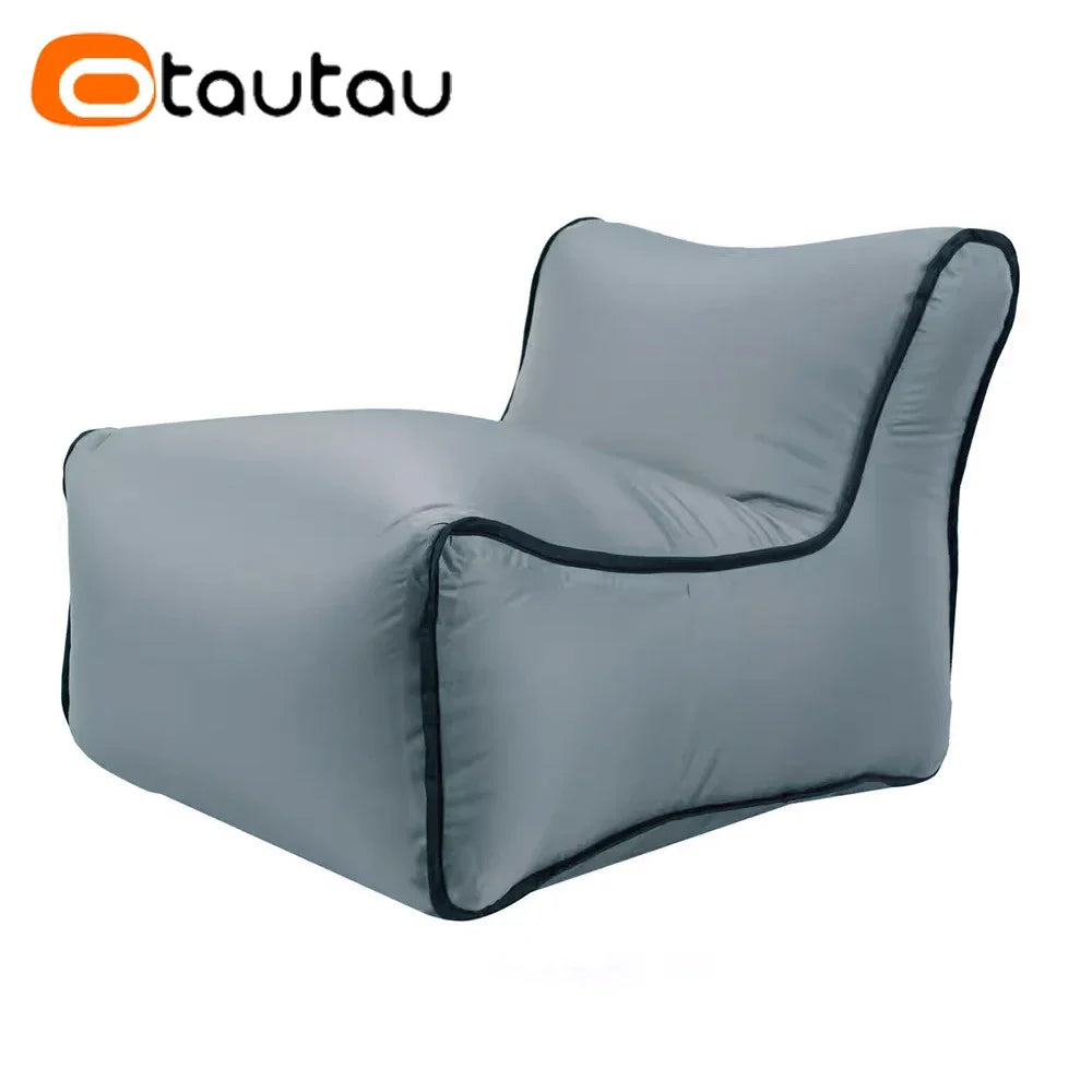 OTAUTAU Petite chaise gonflable portable pour camping en plein air, tabouret ottoman, plage, piscine, flotteurs, chaise longue, canapé, meubles pour adultes et enfants SF108