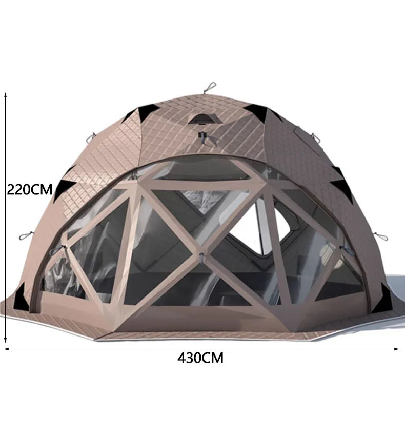 Tentes dômes Grandes maisons de boules de puits de lumière Tente hémisphérique Eco Hotel Transparent Géodésique Imperméable Glamping de luxe Dôme géodésique