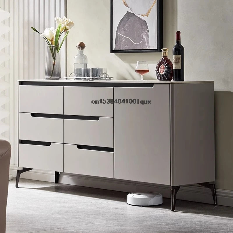 Mueble auxiliar estilo italiano para cocina, aparador versátil de madera, mueble de sala de estar, mueble de almacenamiento, vitrina simple