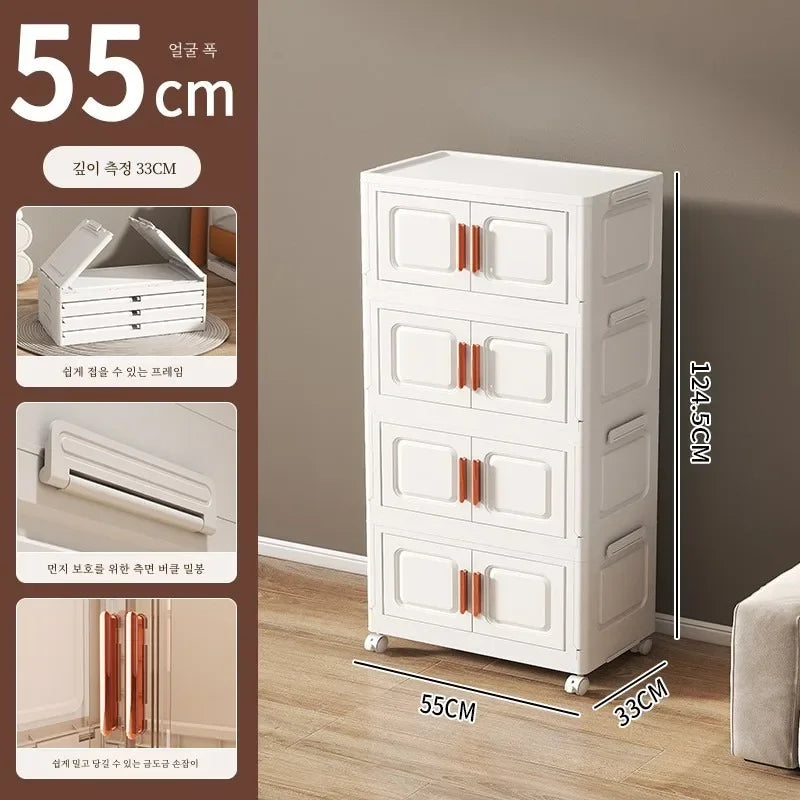 Grande boîte de rangement pliable pour salon, armoire multifonction, boîte de rangement, casier, armoire sans installation, meubles de maison, nouveau