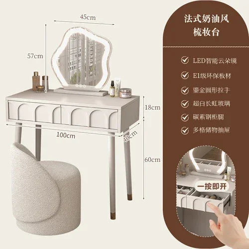 Dresser Stand Makeup Vanity Table Drawer Mirror Women Girls Makeup Table Storage Cabinet Coiffeuse De Chambre Bedroom Furniture