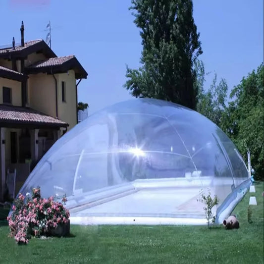 Round Swimming Pool Cover  PCE Waterproof UV Resistant Customized Outdoor Clear Inflatable Dome Fent For Pools