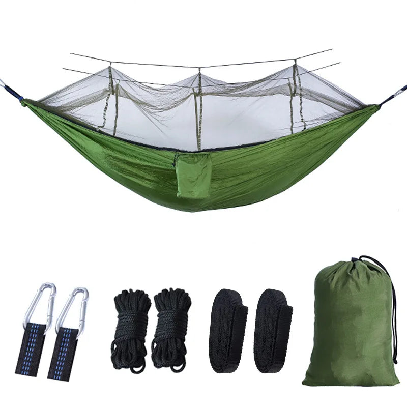 Anti Mosquito Camping Equipment Suspended Swing Outdoor Garden Furniture Portable Hammock Hiking Tents Supplies Tourist Hammock