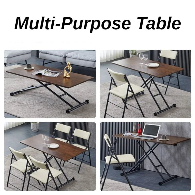 Mesas de comedor extensibles, mesa elevable de metal, escritorio plegable, mesas modernas para cocina, muebles rectangulares multifunción para el hogar