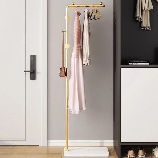 Porte-vêtements gain de place Étagères minimalistes dorées pour la maison Support de cintre moderne pour vêtements Placards Perchero De Pie Meubles nordiques