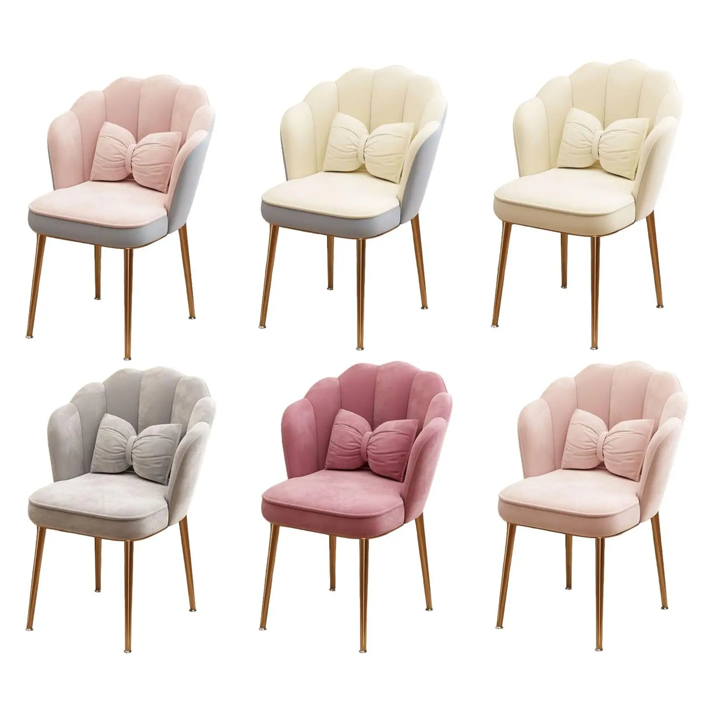 Vanity Chair Modern Dining Chair with Metal Legs for Dressing Room Lounge Nordic Comfortable Makeup Chairs Home Furniture