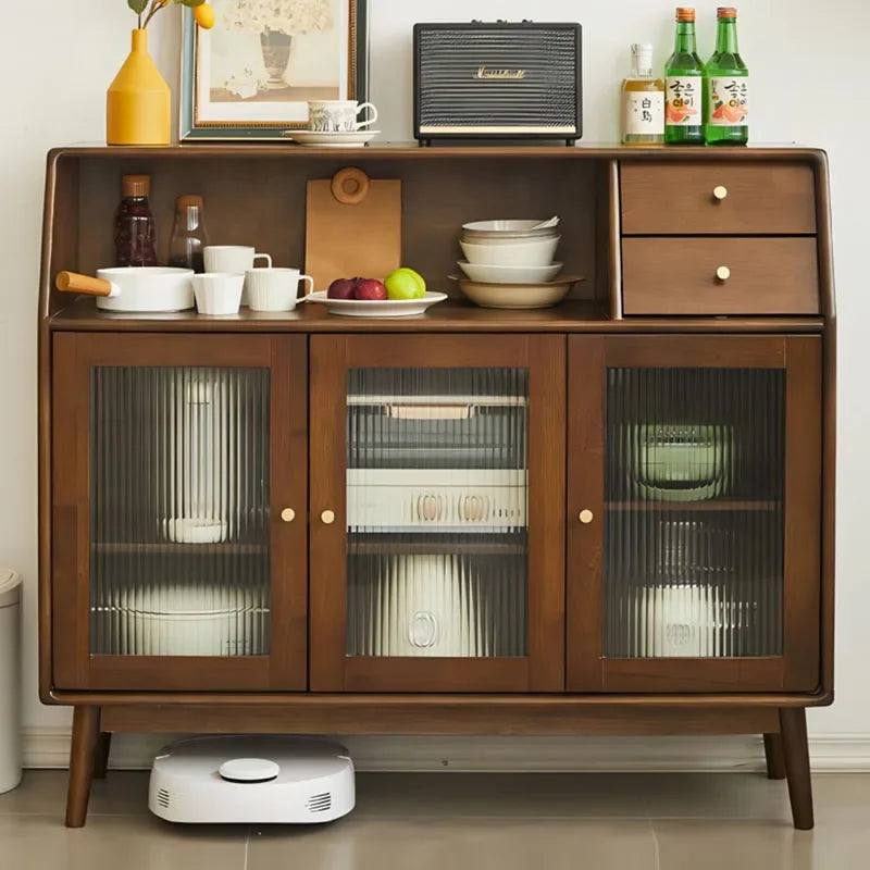 Aparador Mueble Aparador Mesa de Cocina Almacenamiento y Organización Mueble Multifuncional Barra de Café Completa Auxiliar Móvil