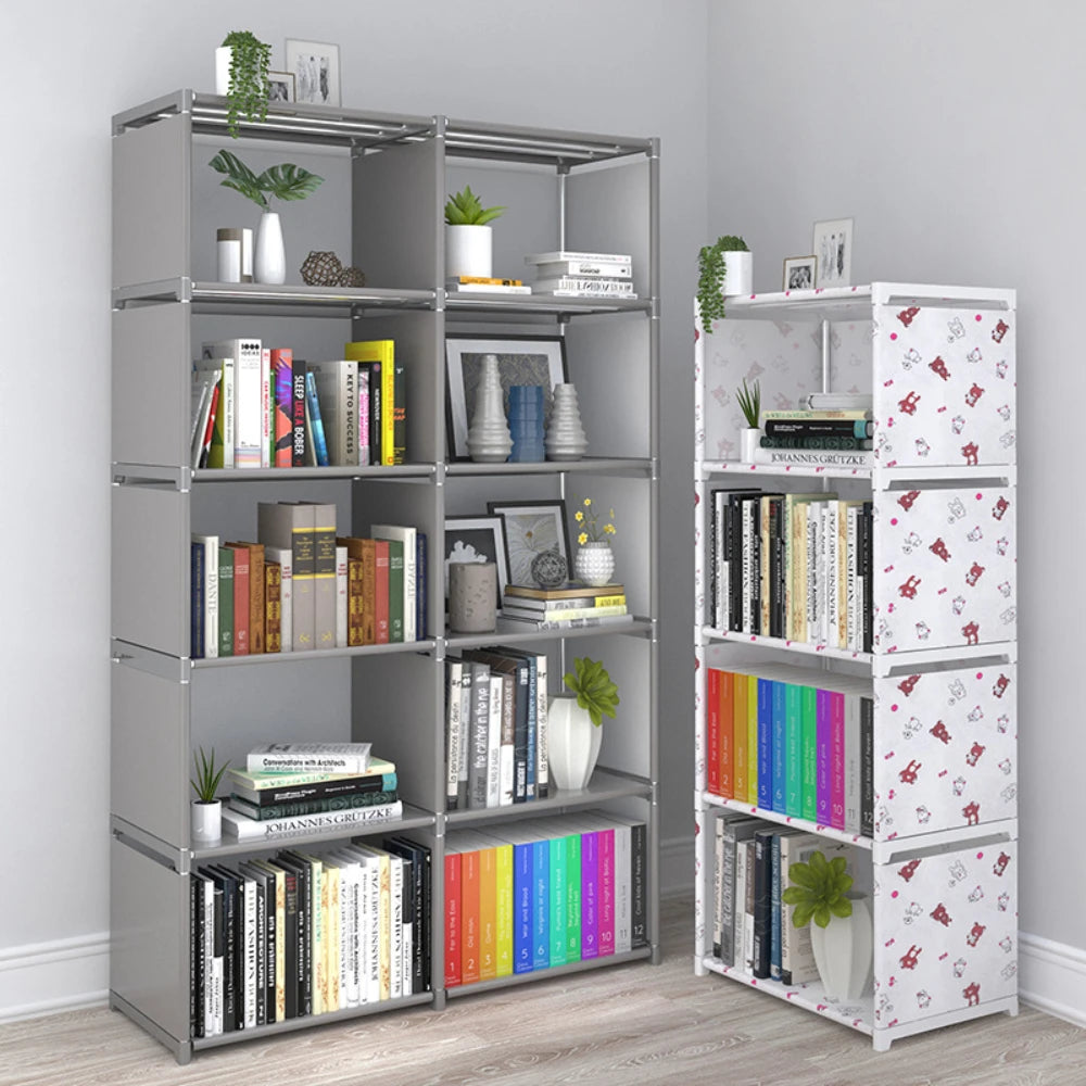 Bookshelf Storage Rack Simple Bookshelf Debris Storages Shelf Multi-layer Book Closet Organizer Bedroom Easy Assembly Bookcase