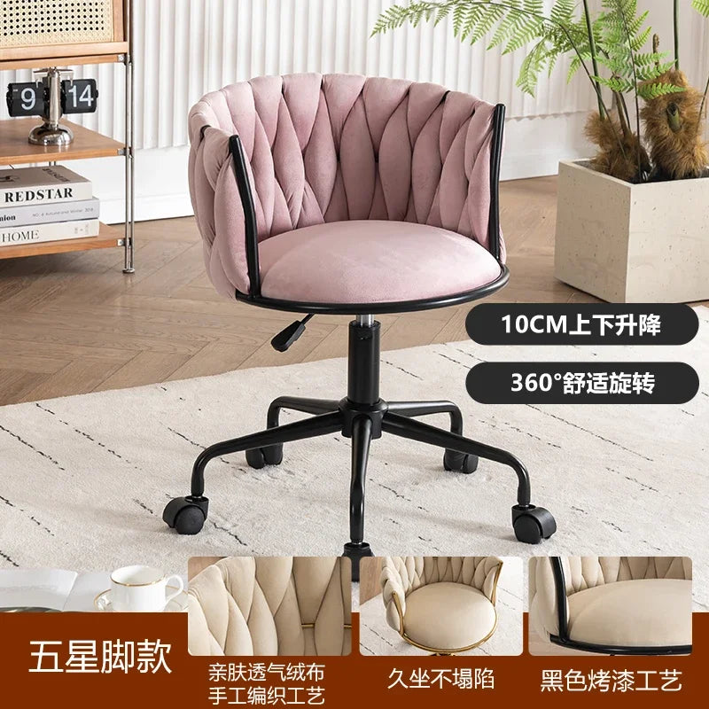 Velvet Nordic Armchair Dining Chair Living Room Relaxing Cafe Chair Luxury Design Vanity Stool Fauteuils De Salon Furniture