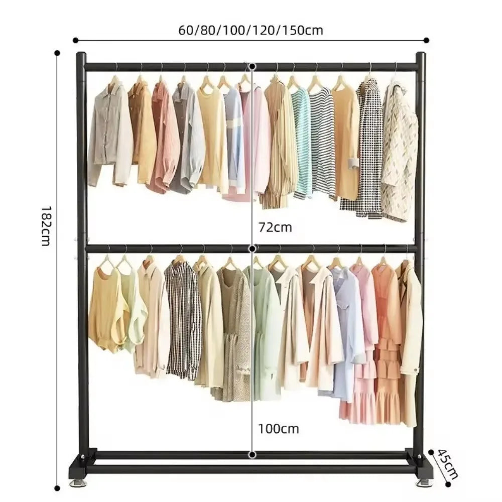 Simple Rolling Clothes Rack Floor Hanger Living Room Coat Racks For Home Entrance Furniture Hall Save Clothes Rack Hangers Coats